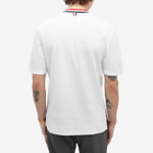 Thom Browne Men's Stripe Tipped Textured T-Shirt in White