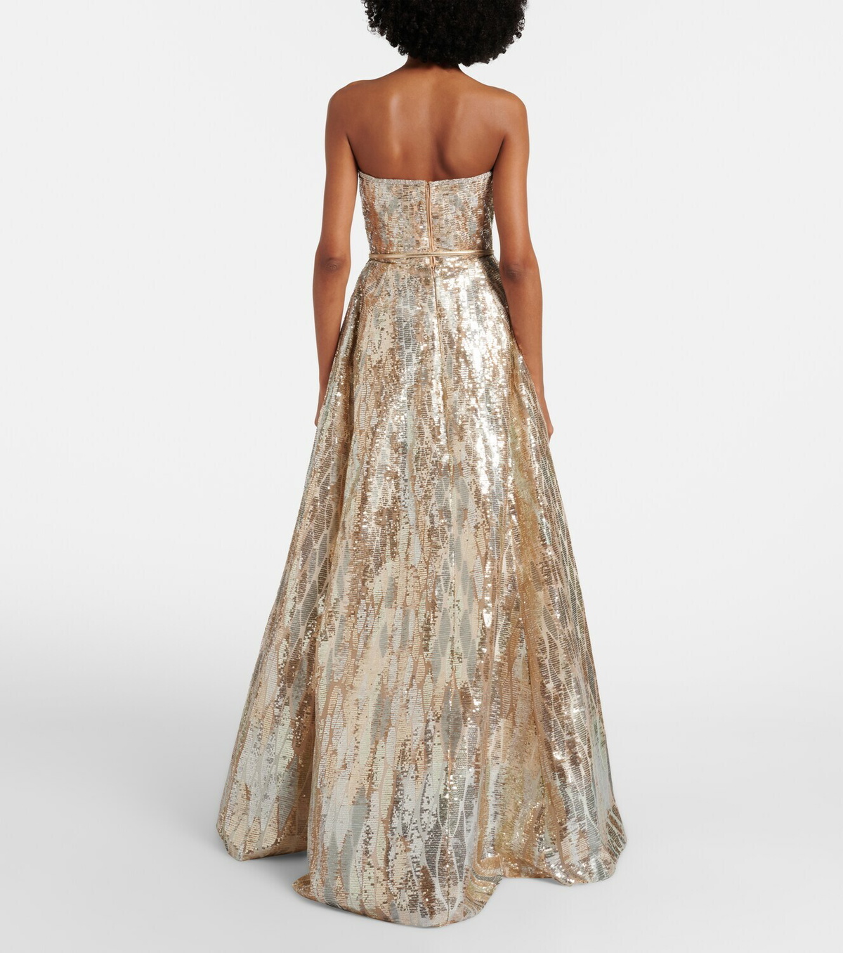 Elie Saab Sequined bustier gown