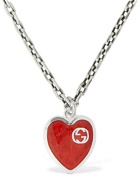 GUCCI - Heart Enamel Charm Chain Necklace