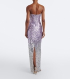 Jenny Packham Lucille sequined strapless gown