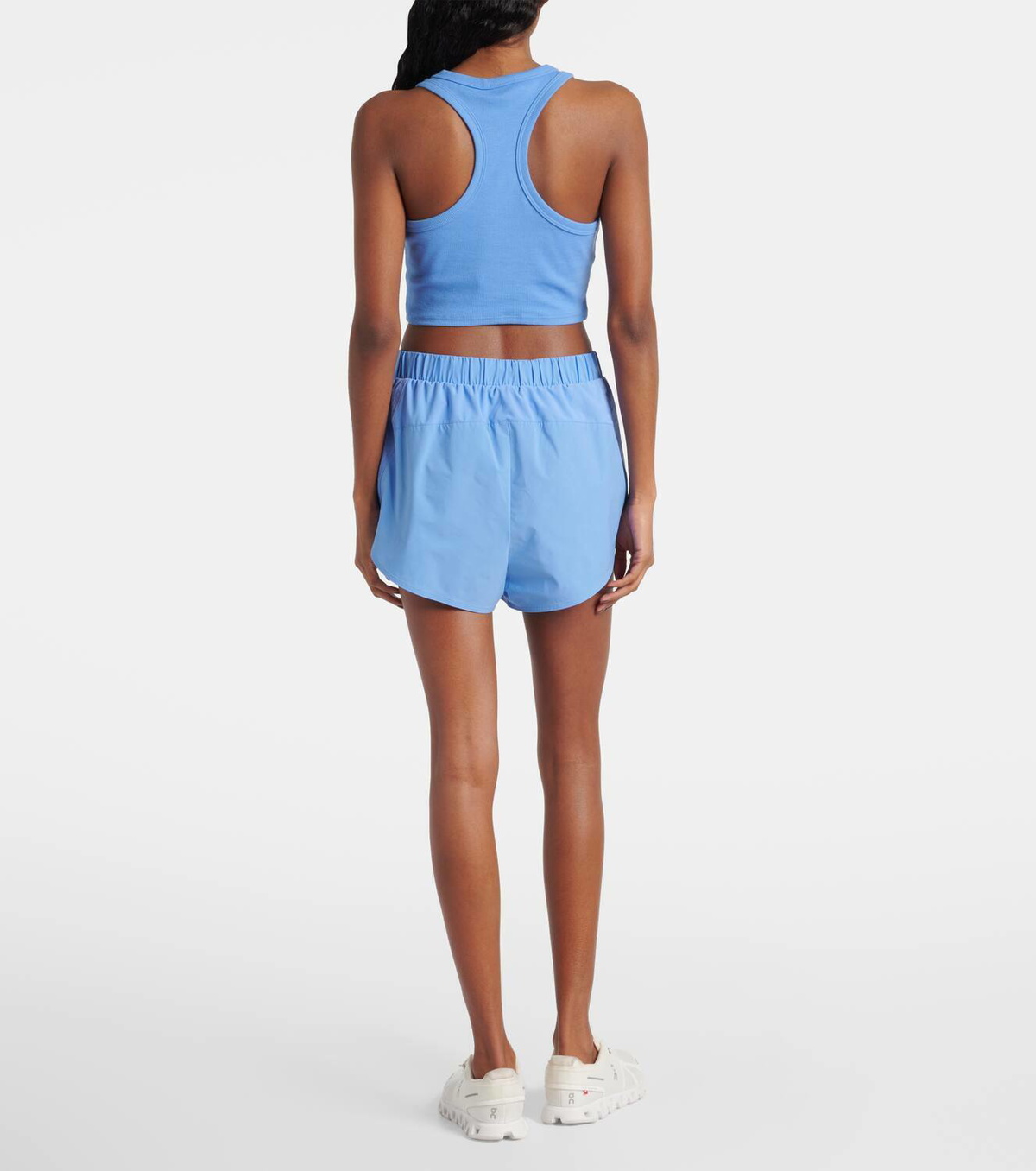 Alo Yoga Aspire cotton-blend jersey crop top