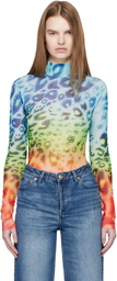 Casablanca Multicolor Long Sleeve Printed Mesh T-shirt