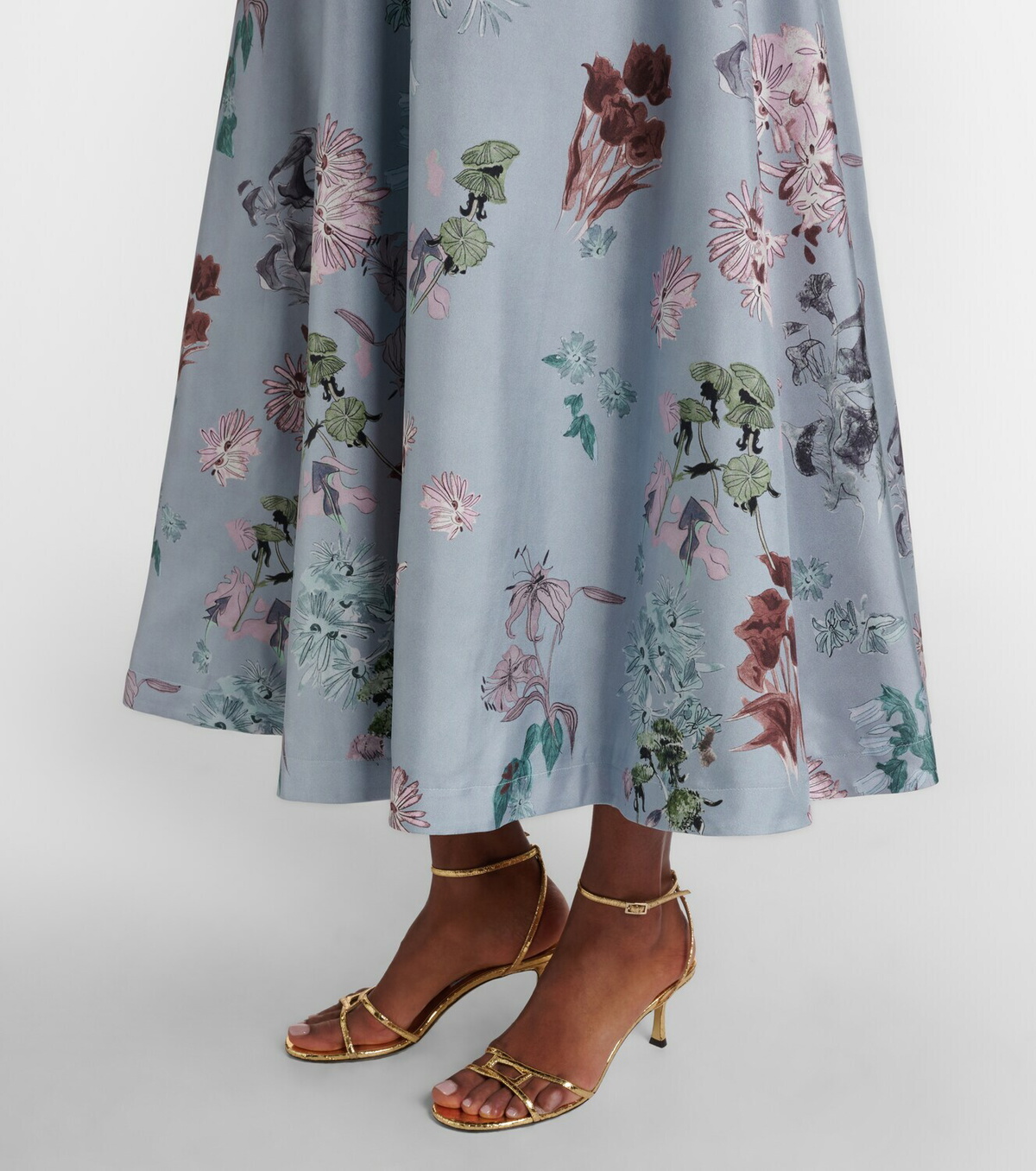 Altuzarra Varda floral silk midi skirt