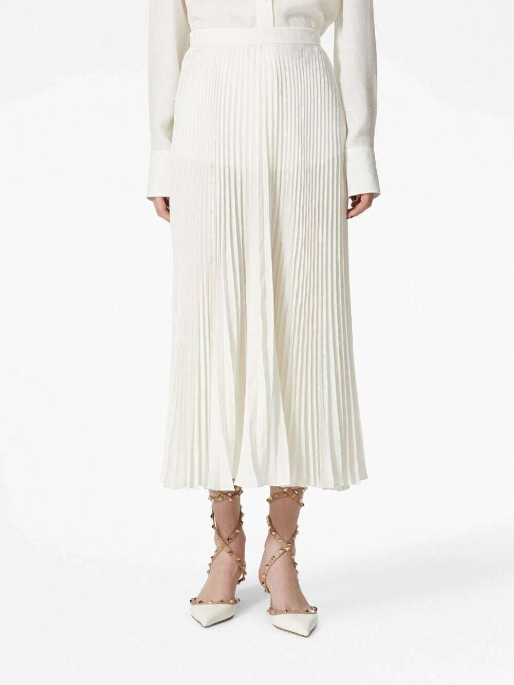 VALENTINO 26S PLEATED MIDI SKIRT 196