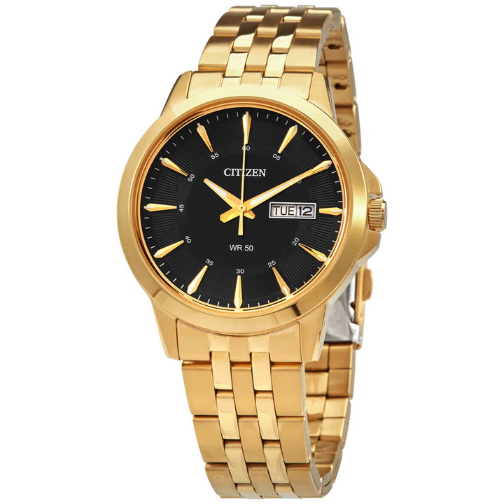 Photo: Citizen Quartz Black Dial Gold-tone Mens Watch BF2013-56E