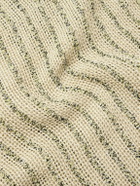 Séfr - Marquis Oversized Striped Open-Knit Bouclé Polo Shirt - Neutrals