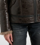 Acne Studios Shearling-trimmed leather jacket