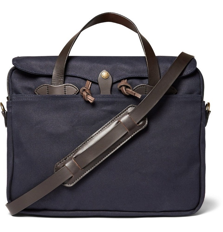 Photo: Filson - Original Leather-Trimmed Twill Briefcase - Men - Navy