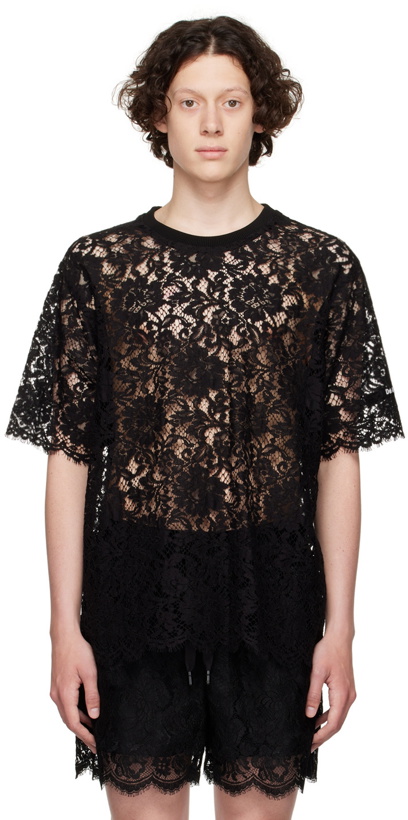 Photo: Dolce & Gabbana Black Lace T-Shirt