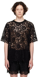 Dolce & Gabbana Black Lace T-Shirt
