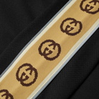 Gucci Long Sleeve Taped Logo Polo Shirt