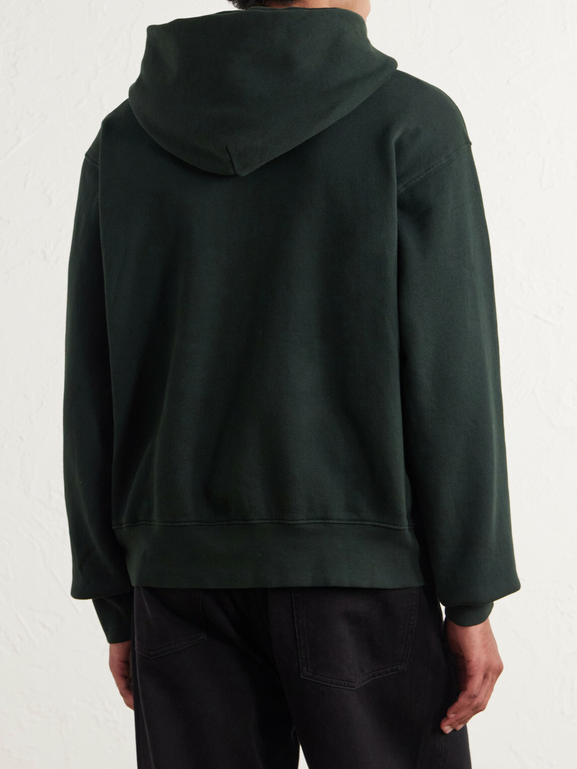 Les Tien - Garment-Dyed Cotton-Jersey Zip-Up Hoodie - Green