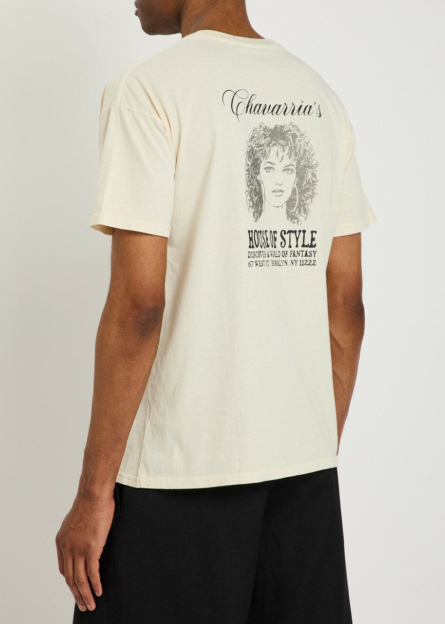 Willy Chavarria Easy Printed Cotton T-shirt White