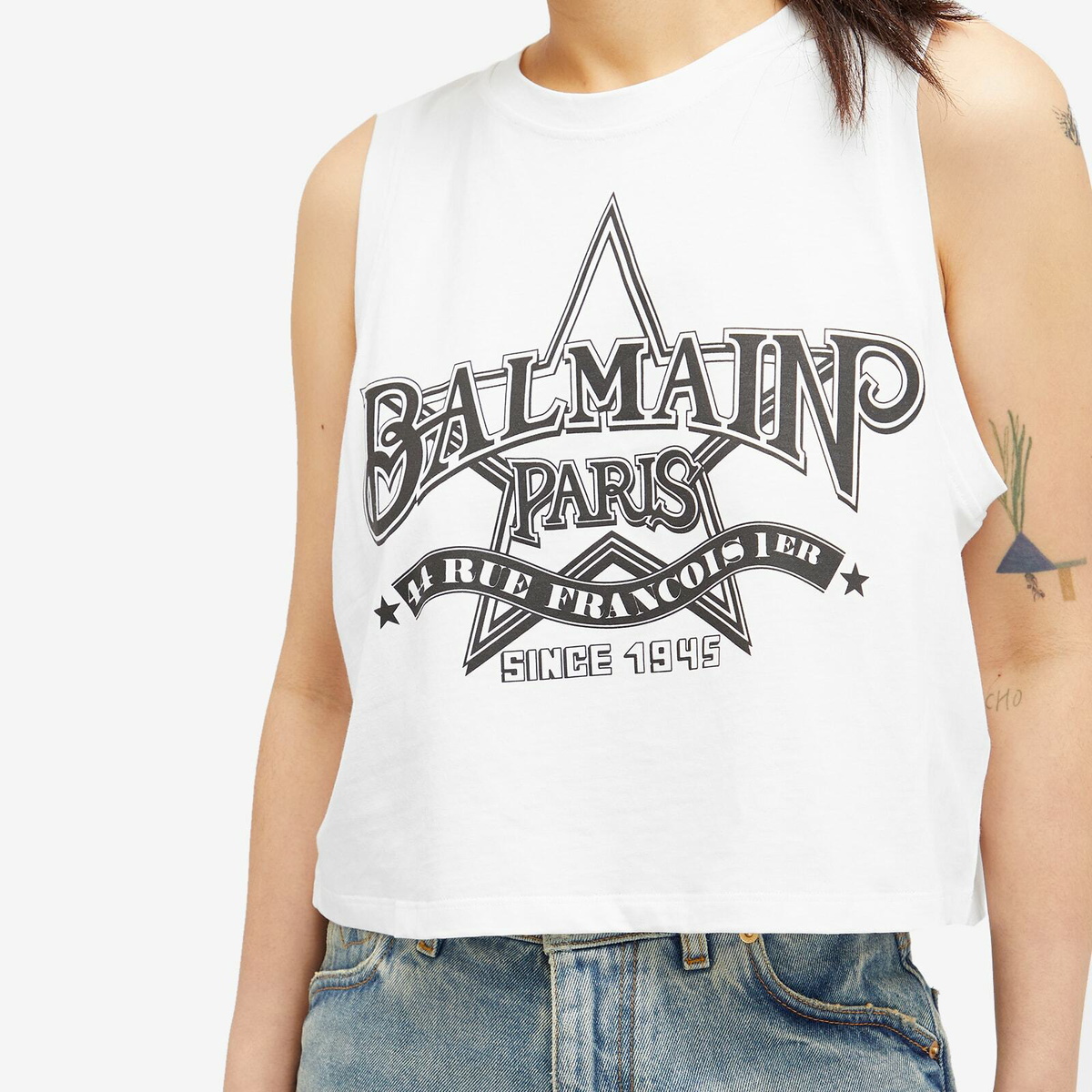 balmain タンクトップ Relaxed printed tank top white white - Men | BALMAIN