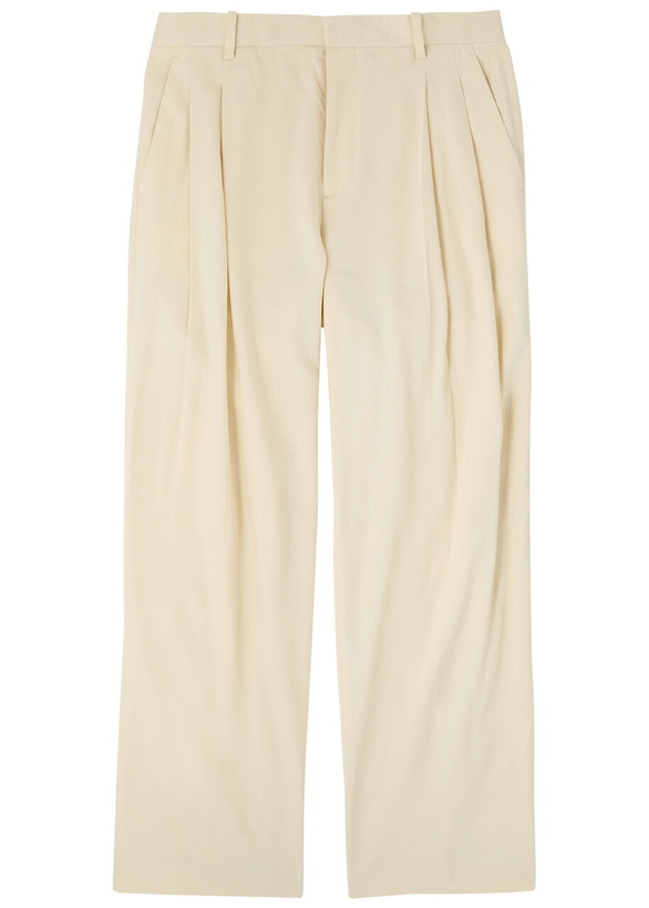 Photo: Helmut Lang Wide-leg Linen-blend Trousers Nude