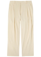 Helmut Lang Wide-leg Linen-blend Trousers Nude