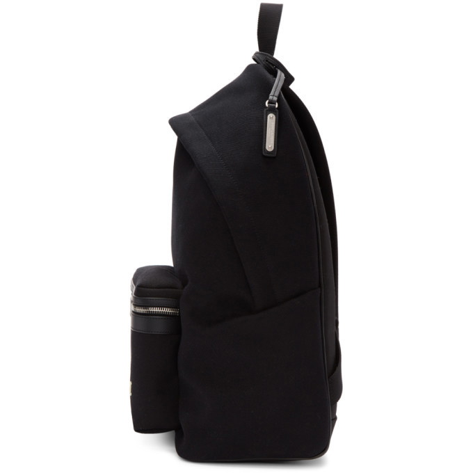 Saint Laurent Brand-embroidered Shell Backpack in Black for Men