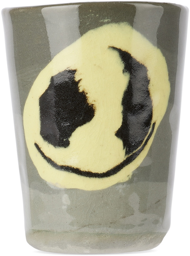 Photo: DUM KERAMIK Off-White & Yellow Gradient One Smiley Face Mug