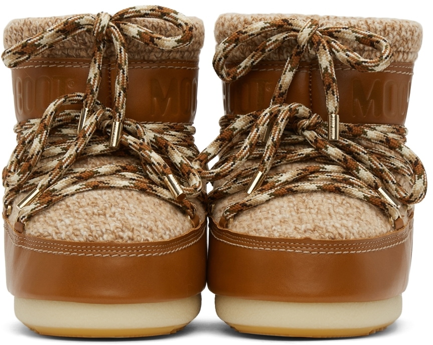 Chloé Tan Moon Boot Edition Knit Snow Boots Chloe