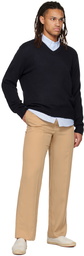 Vince Navy V-Neck Sweater