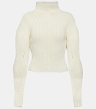 Alaïa Ribbed-knit wool-blend sweater