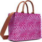 Marni Pink Raffia-Effect Small Tote