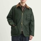 Drake's Men's Waxed Coverall Jacket in Emerald Green