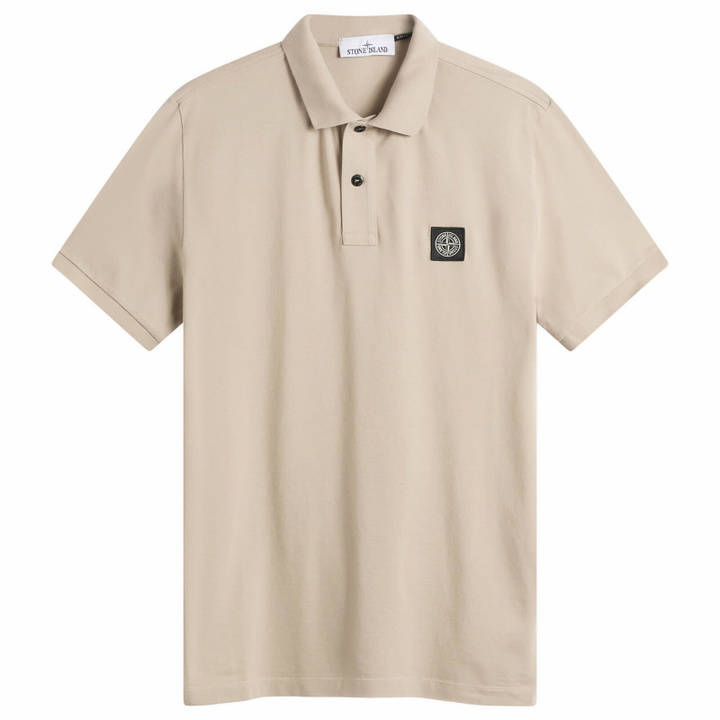 Photo: Stone Island Men's Patch Logo Polo in Desert