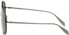 Alexander McQueen Gunmetal Aviator Sunglasses