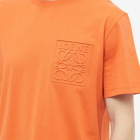 Loewe Men's Debossed Anagram T-Shirt in Orange