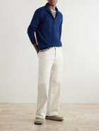 Derek Rose - Quinn Cotton and Modal-Blend Jersey Half-Zip Sweatshirt - Blue