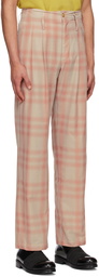 Maryam Nassir Zadeh SSENSE Exclusive Pink & Beige Trousers