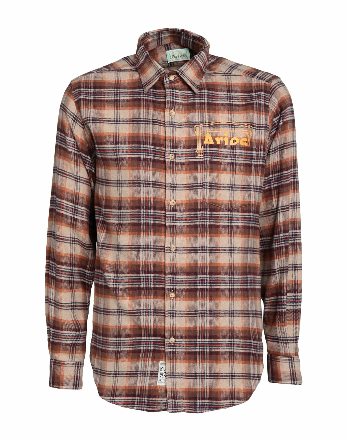 Aries Mens Shirt in Brown