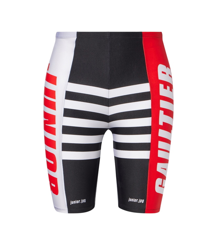Photo: Jean Paul Gaultier Logo printed biker shorts