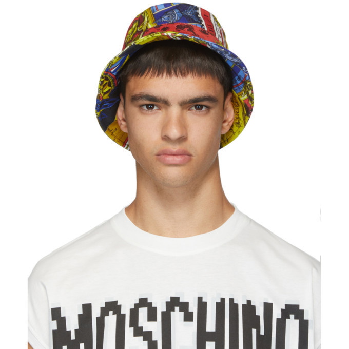 Photo: Moschino Multicolor Printed Bucket Hat