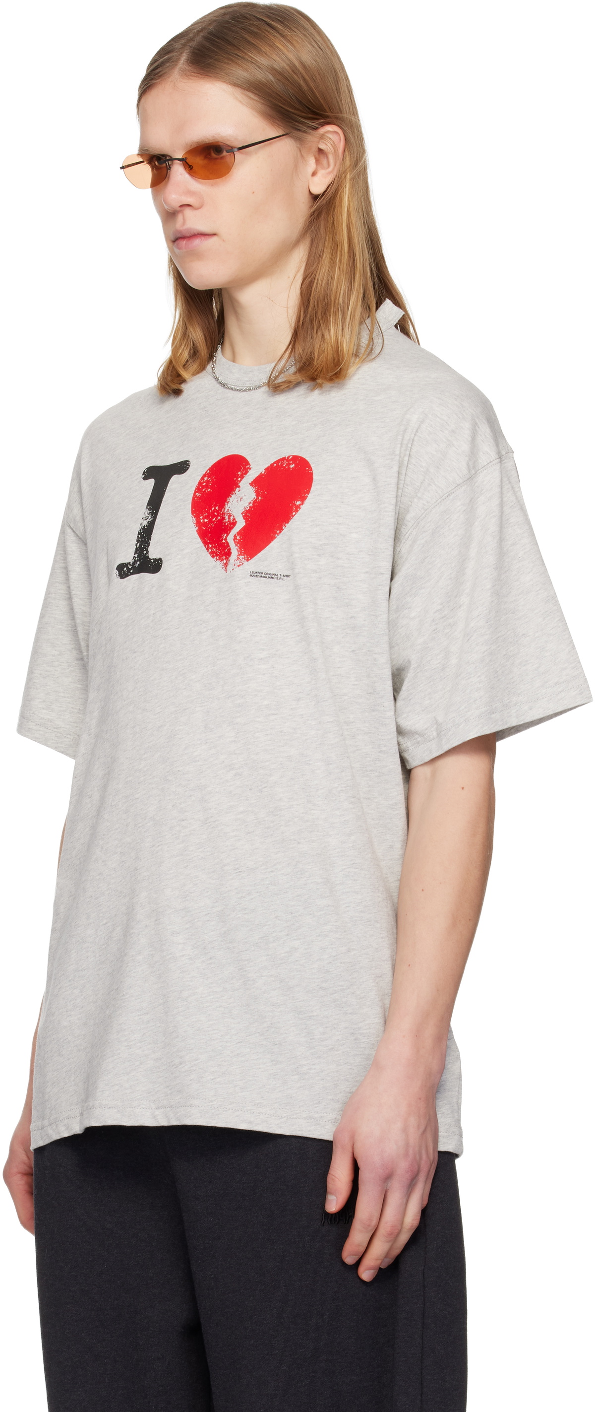 Magliano Gray 'I Suffer' T-shirt