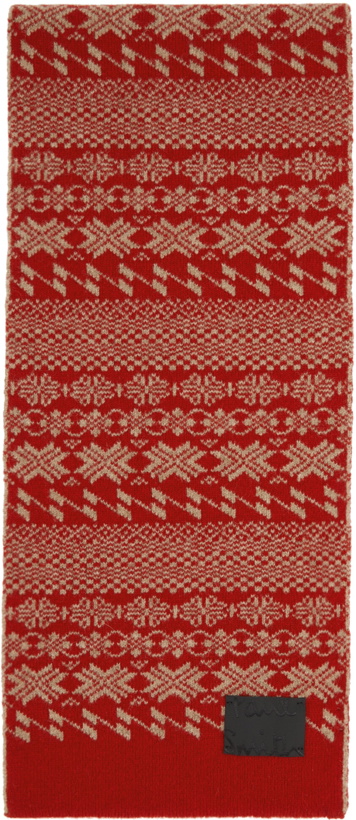 Photo: Paul Smith Red & White Fair Isle Scarf