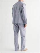 Anderson & Sheppard - Checked Brushed Cotton-Flannel Pyjama Set - Blue