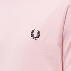 Fred Perry Men's Contrast Ringer T-Shirt in Chalky Pink/Black