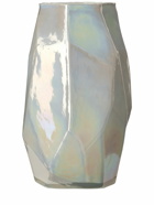 POLSPOTTEN - Large Graphic Luster White Vase