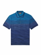 Missoni - Space-Dyed Cotton-Piqué Polo Shirt - Blue
