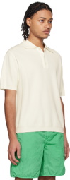 Solid Homme Off-White Three-Button Polo