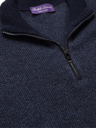 RALPH LAUREN PURPLE LABEL - Cashmere Half-Zip Sweater - Blue