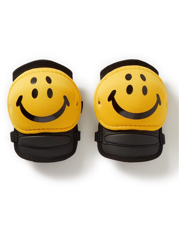 Photo: KAPITAL - Rain Smiley Printed Knee Pads - Yellow