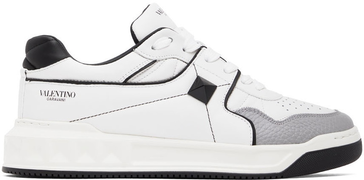 Photo: Valentino Garavani White & Black One Stud Sneakers