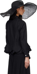 Junya Watanabe Black Sinamay Cloth Natural Straw Hat