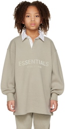 Essentials Kids Gray Button Polo
