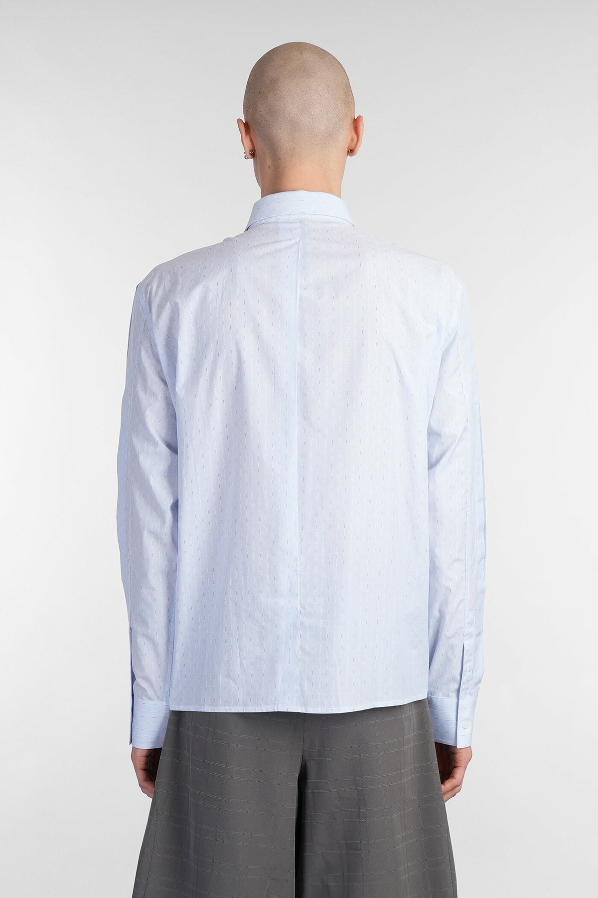 J.L-A.L Palaeo Shirt Shirt In Cyan Cotton