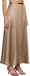 BITE Brown Fluid Midi Skirt