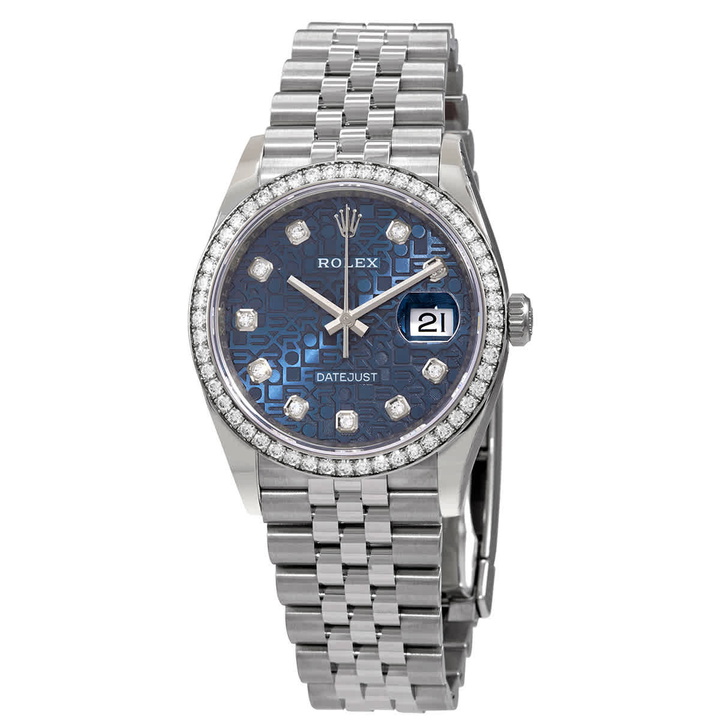 Photo: Rolex Datejust 36 Blue Jubilee Diamond Diall Automatic Unisex Watch 126284BLJDJ